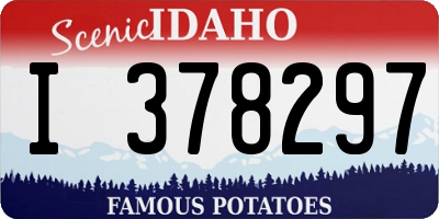 ID license plate I378297