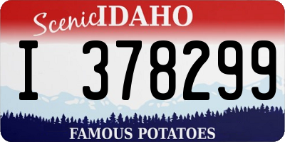 ID license plate I378299