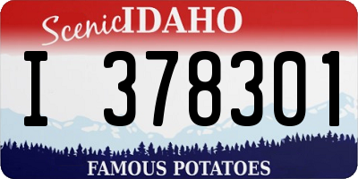 ID license plate I378301