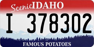 ID license plate I378302