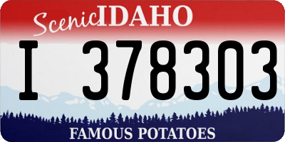 ID license plate I378303