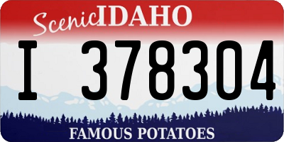 ID license plate I378304