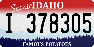 ID license plate I378305