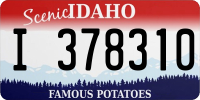 ID license plate I378310