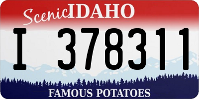 ID license plate I378311