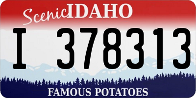 ID license plate I378313