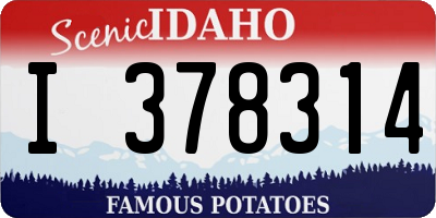 ID license plate I378314