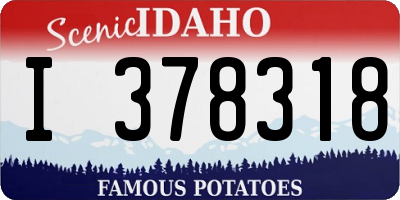 ID license plate I378318