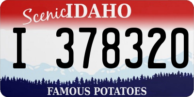 ID license plate I378320