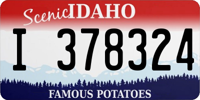 ID license plate I378324