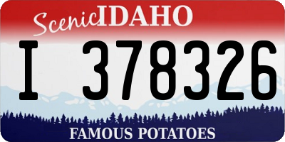ID license plate I378326