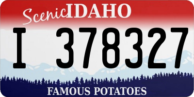 ID license plate I378327
