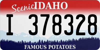 ID license plate I378328