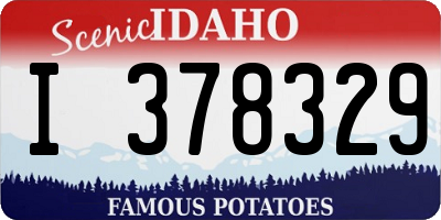 ID license plate I378329