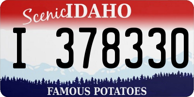 ID license plate I378330