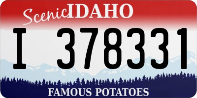 ID license plate I378331