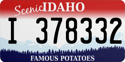 ID license plate I378332