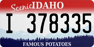 ID license plate I378335