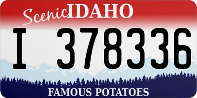 ID license plate I378336