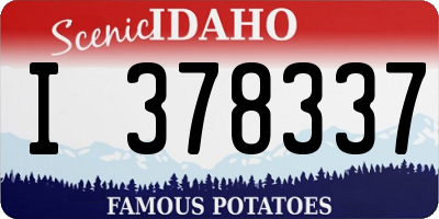 ID license plate I378337