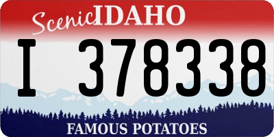 ID license plate I378338
