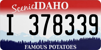 ID license plate I378339