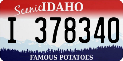 ID license plate I378340