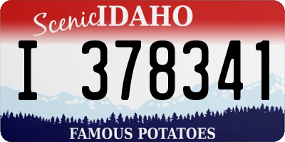 ID license plate I378341
