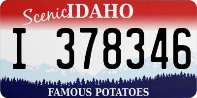 ID license plate I378346