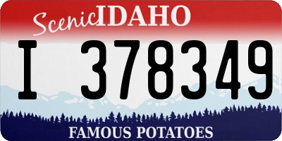ID license plate I378349