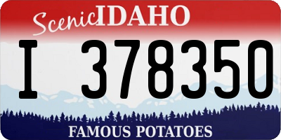 ID license plate I378350