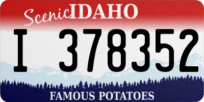 ID license plate I378352