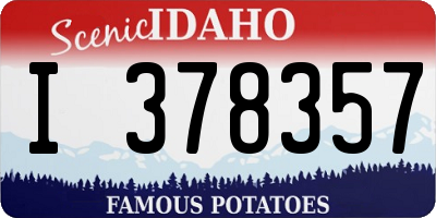 ID license plate I378357