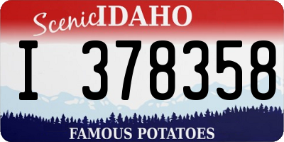 ID license plate I378358