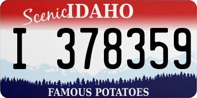 ID license plate I378359