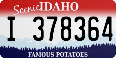 ID license plate I378364