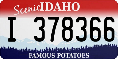 ID license plate I378366