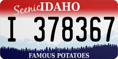 ID license plate I378367