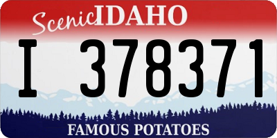 ID license plate I378371