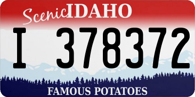 ID license plate I378372