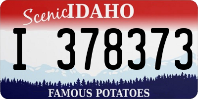 ID license plate I378373