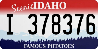 ID license plate I378376