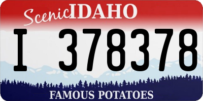 ID license plate I378378