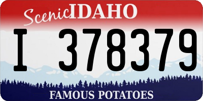 ID license plate I378379