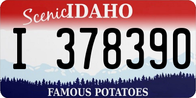 ID license plate I378390