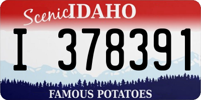 ID license plate I378391