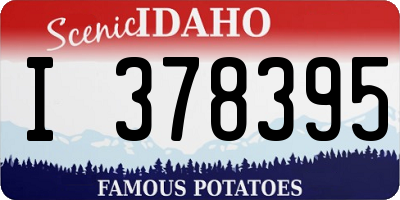 ID license plate I378395