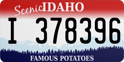 ID license plate I378396