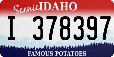 ID license plate I378397
