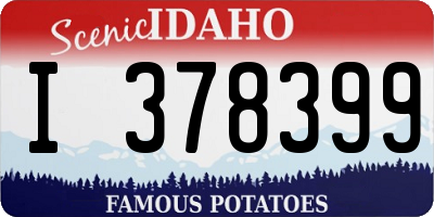 ID license plate I378399